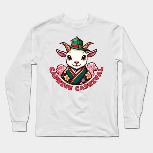 Mardi Gras goat Long Sleeve T-Shirt